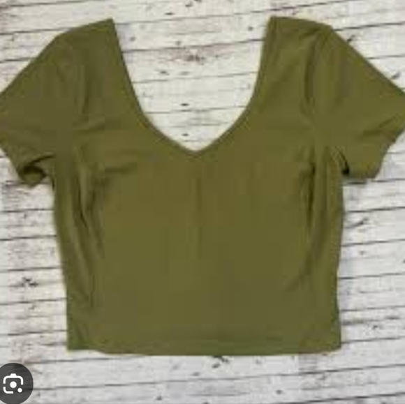 lululemon athletica Tops - lululemon athletica Khaki Short Sleeve Tee